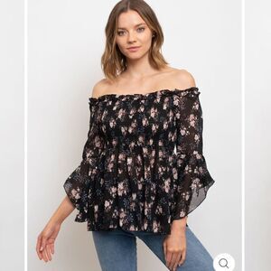 Smocked Off The Shoulder Top